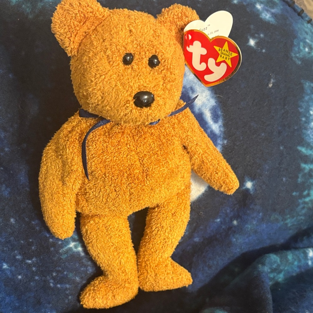 Ty Plush Toy - Vibrant Orange Bear